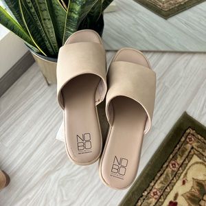 Neutral Platform Slides in Beige, Sandals Flip Flops, Great for the beach/pool